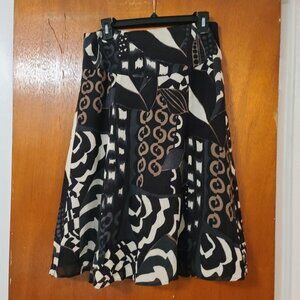 Judy Lee Cole multicolor brown and white Skirt Size 8